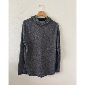 Lululemon Mens Sz L* Fresh Form Pullover Hoodie Gray/White Stretch Workout